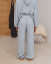 BASERANGE France elastic waist loose sports cotton casual pants BAS-FRAP-RC-SU25-BSL WHITESTONE BLUE